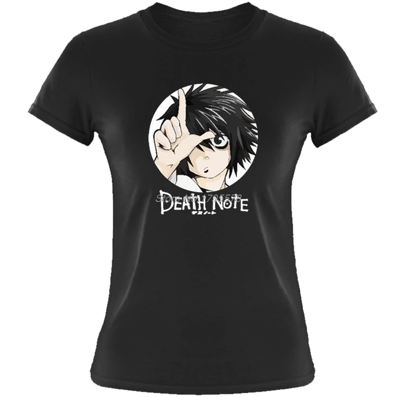 

Fashion Death Note L Loser Anime Manga T-shirt Funny Casual Brand Shirts Tops Women Cotton T Shirt Tees Harajuku Streetwear