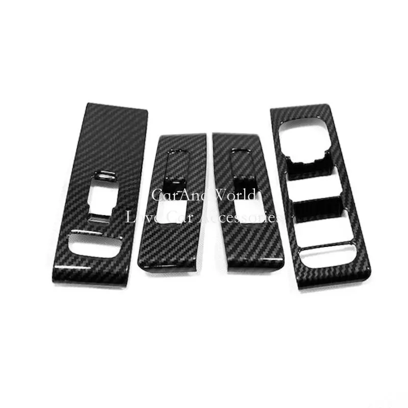 

Carbon fibre For Volvo XC40 2018 2019 Door Window glass Lift Control Switch Panel Cover Molding Trims Car-Styling Accessories