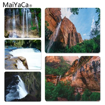 

MaiYaCa Waterfall on a rocky mountain range Durable Rubber Mouse Mat Pad Size for 25X29cm Gaming Mousepads