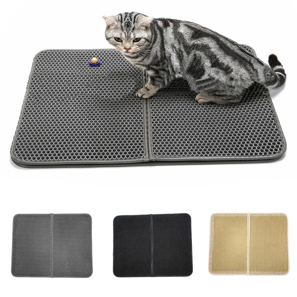 1pc Waterproof Double Layer Cat Litter Mat Pet Pad Kitten Cushion Rugin Cat