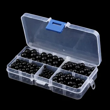 

340pcs/box 4mm 6mm 8mm 10mm Round Natural Faceted Beads Beads Black for DIY Boncuk Kolye Necklace Making Jewelry Materials F2978