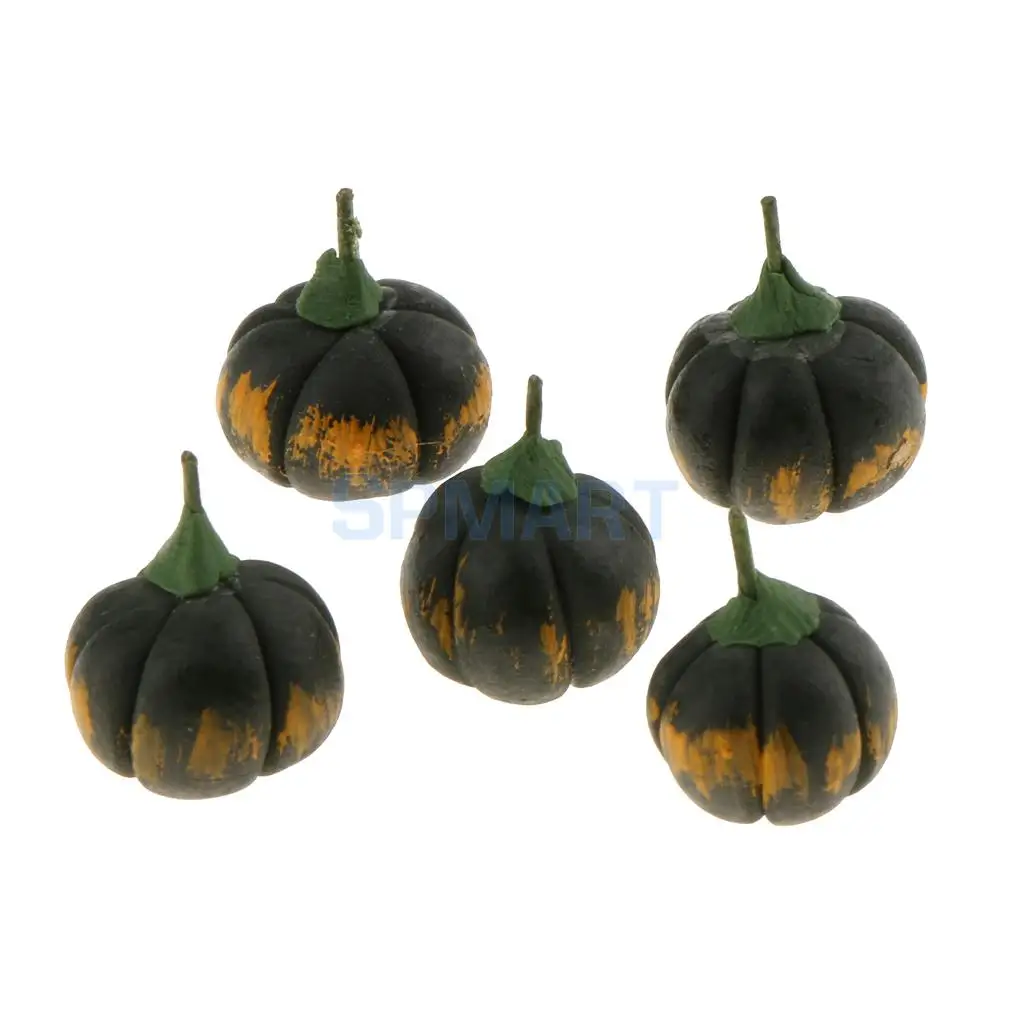 MagiDeal 5Pcs/Lot 1/12 Scale Dollhouse Miniature Watermelon Grape Vegetable Fruit Food for Dolls House Kitchen Garden Decor