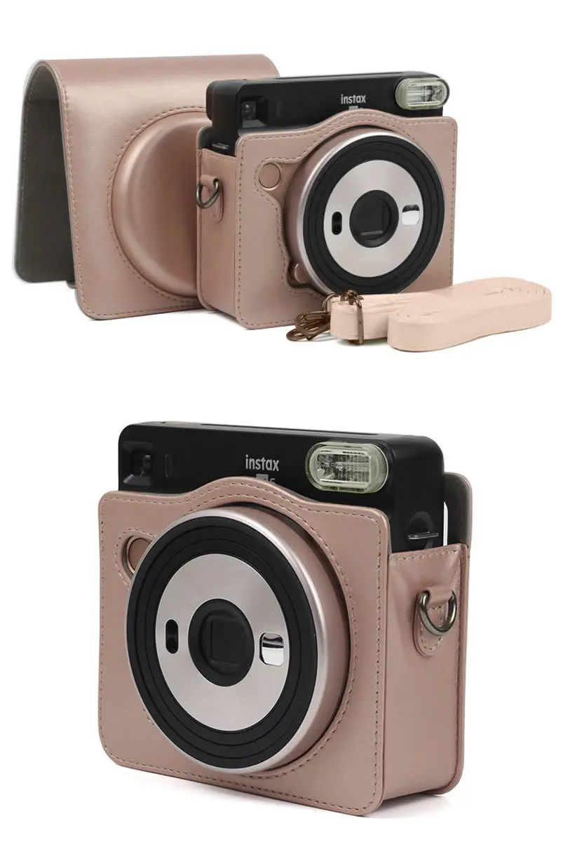 Чехол для Камеры Funda Instax для Fujifilm Instax квадратная SQ6 мгновенная камера PU кожаные сумки с плечевым ремнем для чехлов Instax SQ6