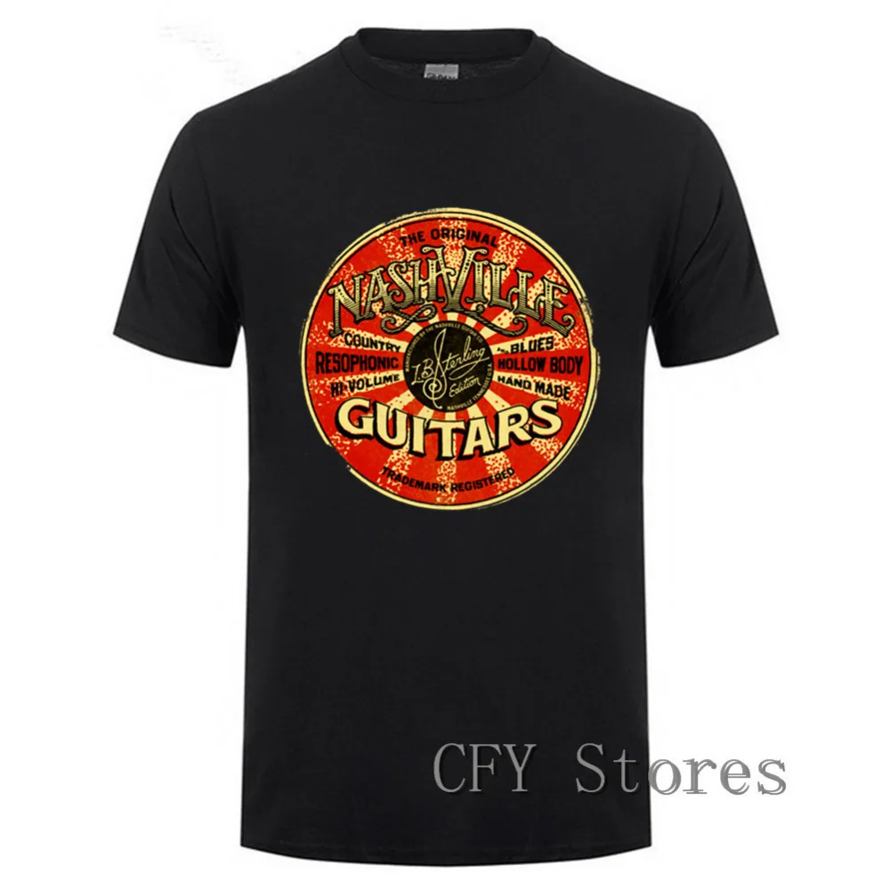 100Cotton T Shirt Fashion Nashville Guitars T Shirts 2019 hot summer
