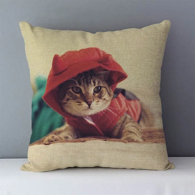 Selected Couch cushion Cartoon cat printed quality cotton linen home decorative pillows kids bedroom Decor pillowcase Selected Couch cushion Cartoon cat printed quality cotton linen home decorative pillows kids bedroom Decor pillowcase wholesale