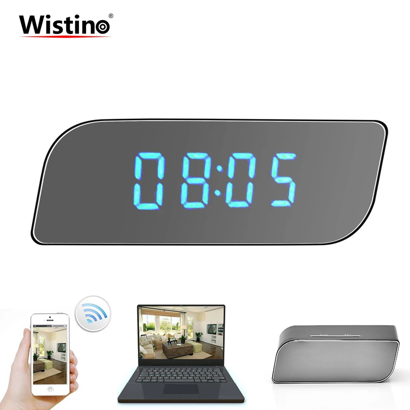 CCTV 1080P WIFI Mini Camera Time Alarm Wireless Nanny Clock P2P Security Night Vision Motion Detection Home IP |