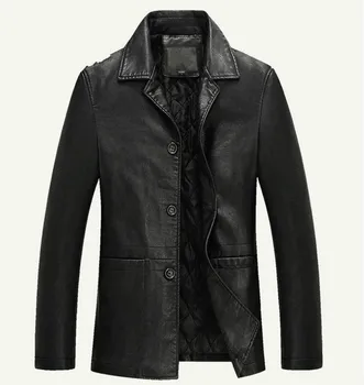 

Leather Jacket Men Spring Autumn Brand Soft PU Motorcycle Jaqueta Couro Masculin Bomber Jacket Faux Leather Fur Coat Suede 4XL