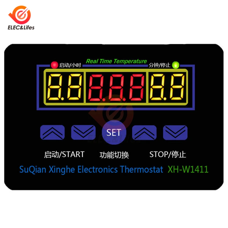 Термостат с цифровым электронным управлением 110V 220V 12V 10A XH-W1411 регулятор температуры в реальном времени