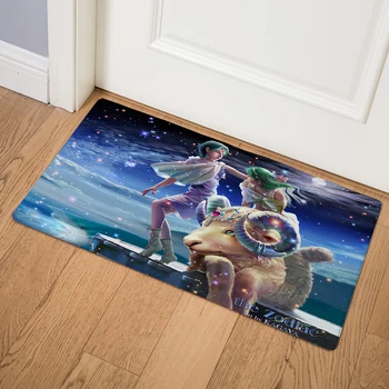 

Greek Mythology Constellations Print Kitchen Carpet Entrance Non Slip Decor Cartoon Portrait Door Mat PVC Leather Mats 46*76cm
