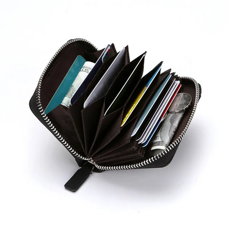 

Organ Pattern RFID Prevent Stolen Brush ID Bank Card Holder For Women Zipper Waterproof Casual Wallet Coin Purse Card Cover