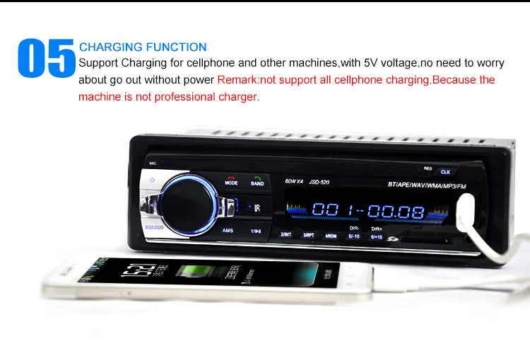 Brand new Multifunction Autoradio Car FM Radio Audio Stereo In Dash MP3 Player Aux Input Receiver USB Disk SD Card with Remote