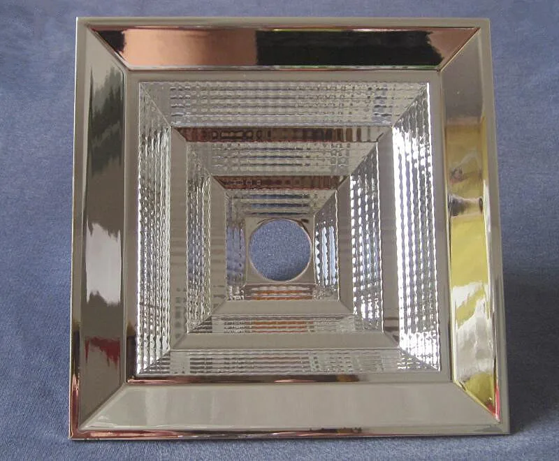 

#JRXS-158 High quality Led Reflector Cup, COB Reflector Cup, Size: 158X26X63.7mm, Degree: 45 , Clean Surface, PC Materials