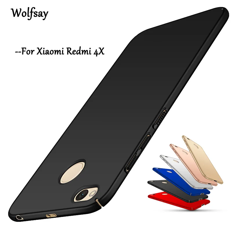 Роскошный гладкий жесткий чехол-бампер для Xiaomi Redmi 4X задняя крышка Fundas |