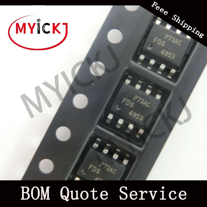 

10pcs FDS4953 IC CHIP MOSFET 2P-CH 30V 5A 8SOIC