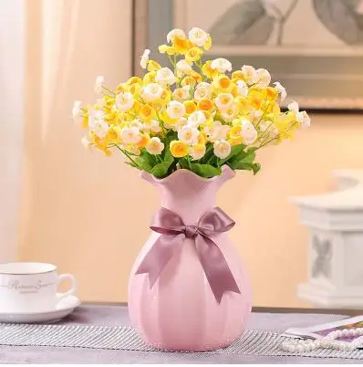 Из европейской керамики небольшая ваза, Цветочная композиция креативные сушеные цветы современный минималистичный брак мини гостиная ТВ шкаф ta