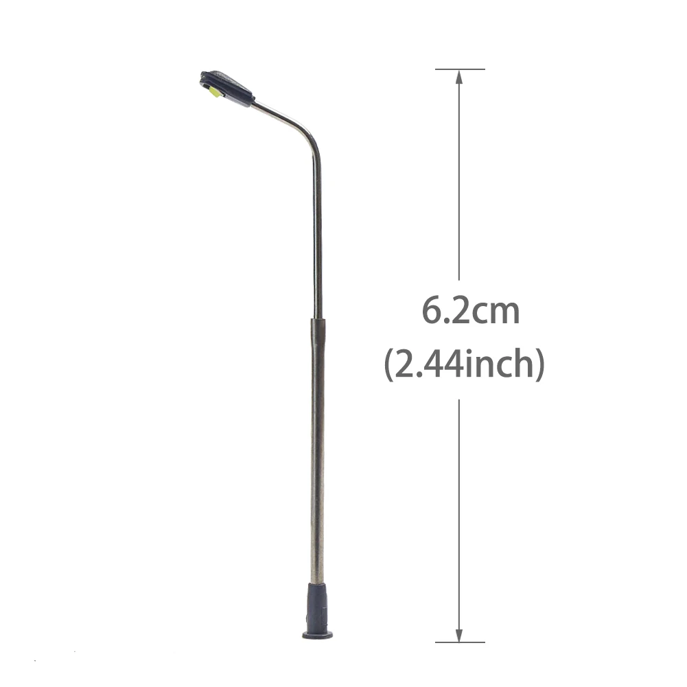 LQS06 20pcs Model Railway Train Lamp Post Street Lights N Scale LEDs NEW
