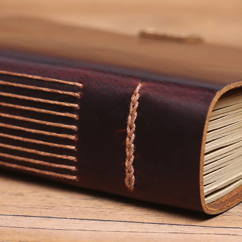 Винтажный кожаный ноутбук ручной работы толстая Молочная Книга|Записные книжки|