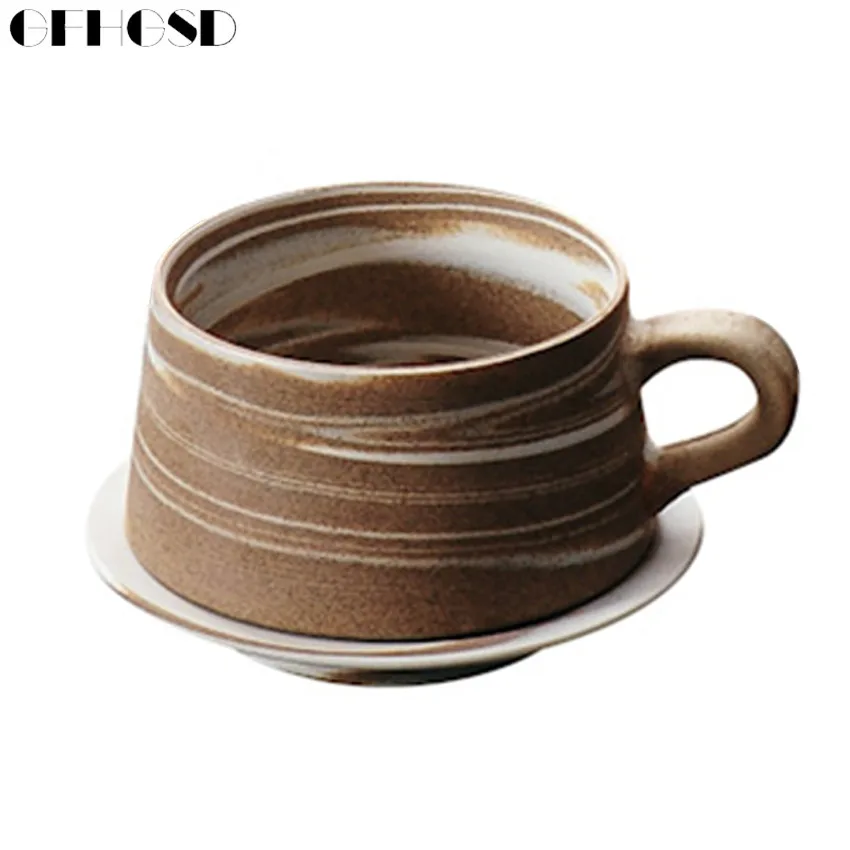 GFHGSD Retro Japanese Style Coffee Mug High grade Ceramic Cup Travel