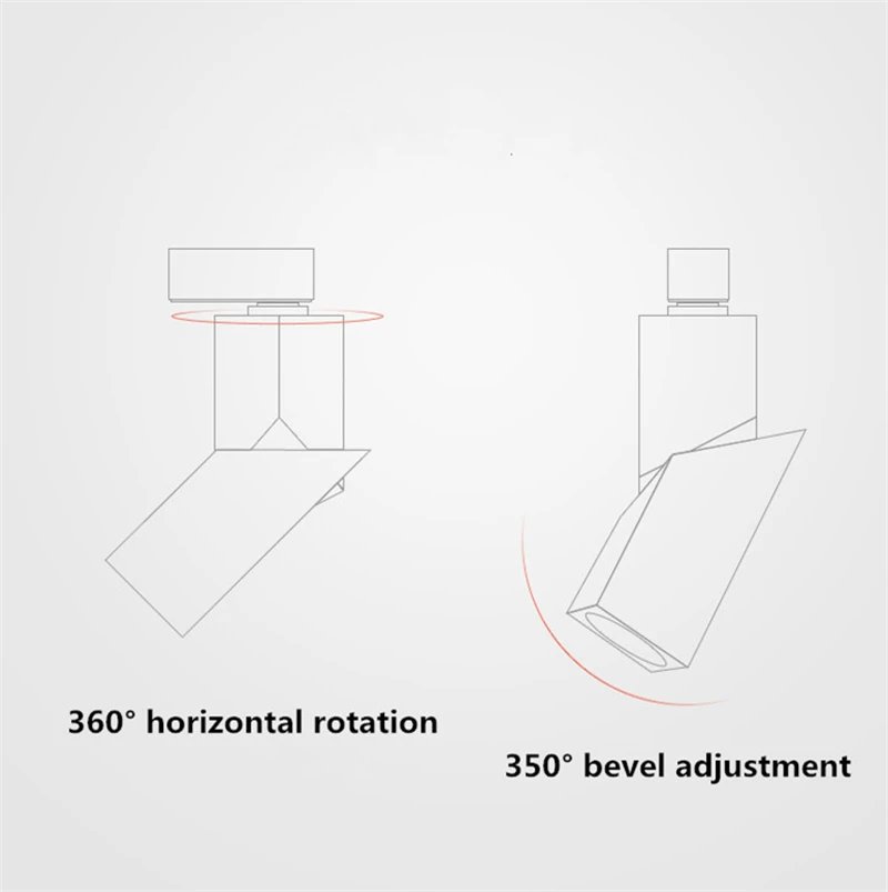 Светодиодный Трековый светильник 3 Вт/5 Вт/7 Вт/10 Вт/12 Вт/15 Вт CREE, светодиодный Трековый светильник, регулируемый угол рельса, лампа для фона, осветительный прибор, Точечный светильник ing