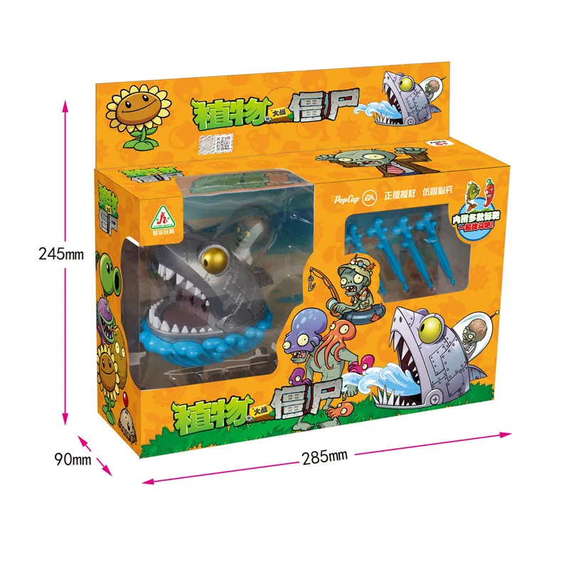 Plants Vs. Zombies Pvz Big Zombie Shark Boss The Building Blocks  Figures Legoings Education Toys  For Children Gift