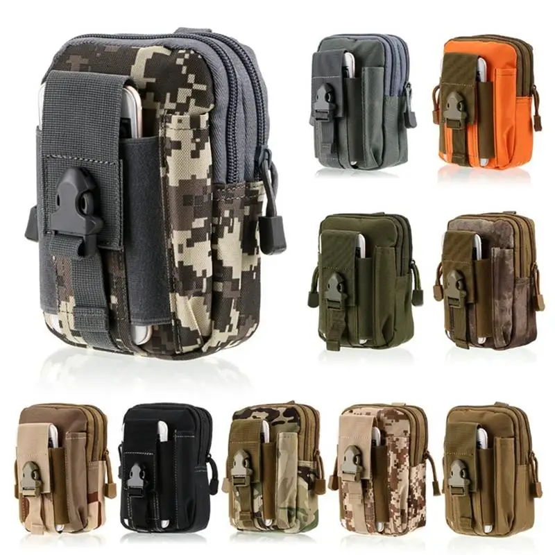 

Universal Outdoor EDC Tactical Holster Military Molle Waist Belt Bag Wallet Pouch Purse Army Case with Zipper Hiking Tool Bag