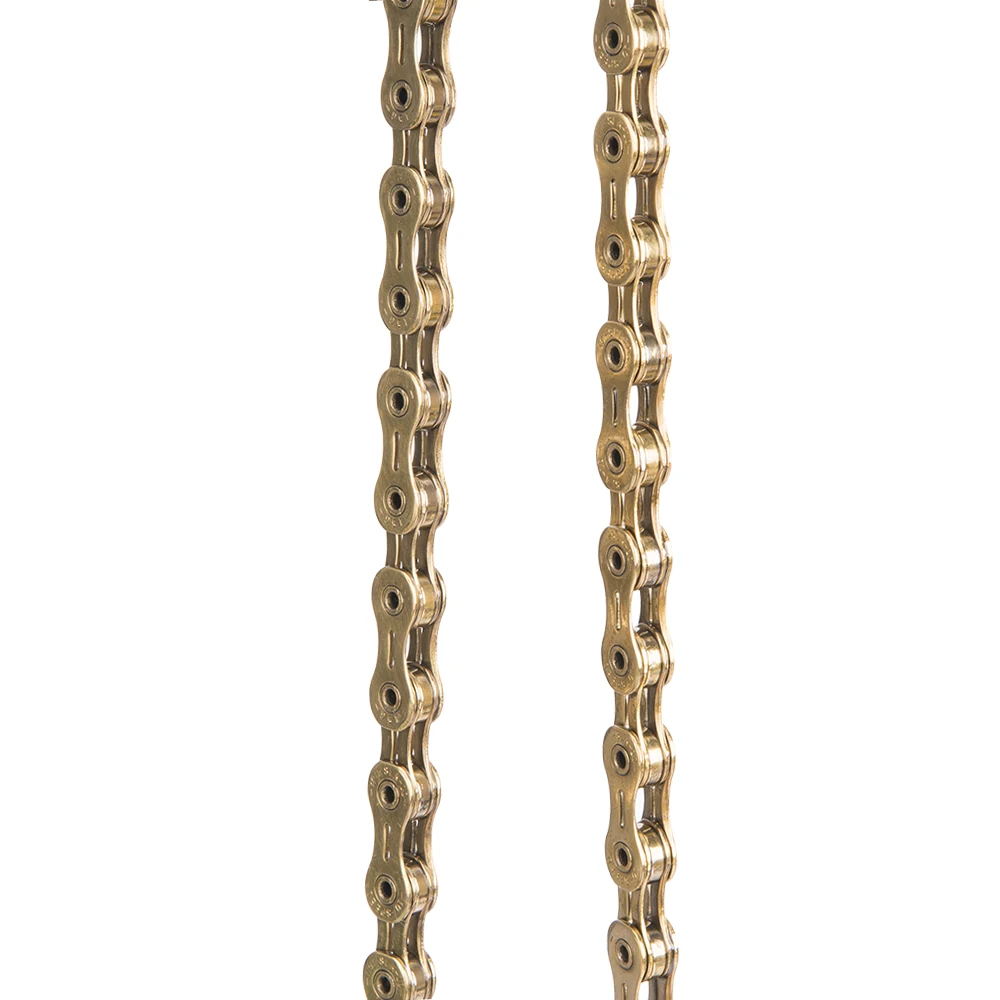 Excellent ZTTO 10s 10v Golden Bike Chain 10 Speed Bicycle Chains Hollow SLR Gold 20s 30v for MTB Mountain Road Bike K7 parts HG System 2
