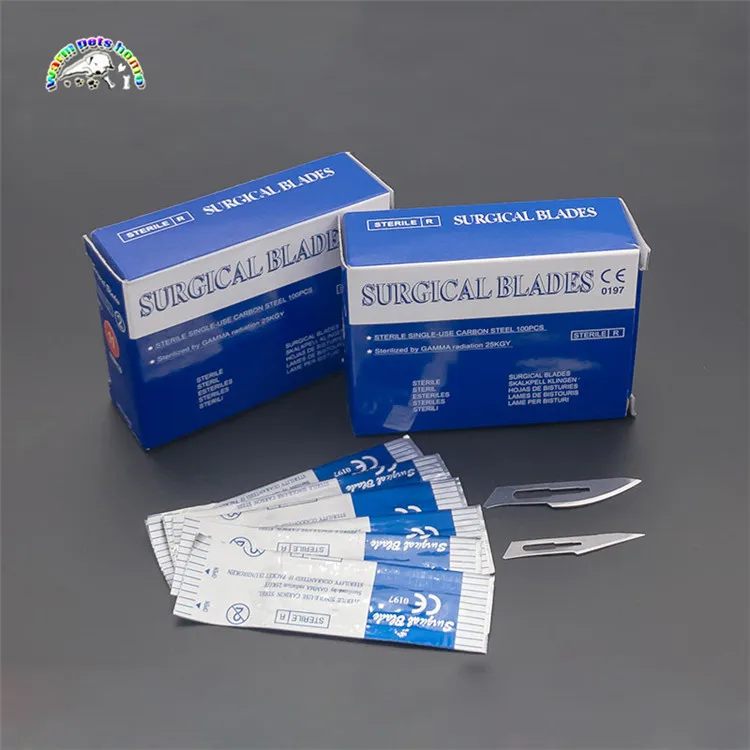 

20PCS Sterile Medical Carbon Steel Blade Animal Pet Surgical Blade Knife Blade