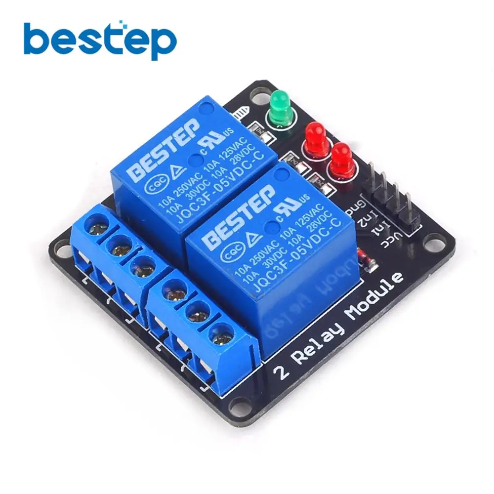 

2 Channel 5V Relay Module Low level Trigger with Lamp for PIC AVR STM32 High quality