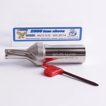 

hight quality WC-14-2D C25 U drill indexable drill CNC TOOL 14mm-2D Machining length=28mm for WCMX030208 insert