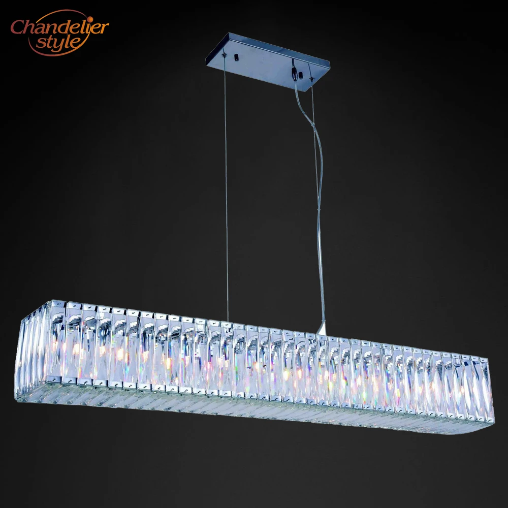 Modern Linear Crystal Chandelier Lamp Light Lighting Luxury Chandeliers