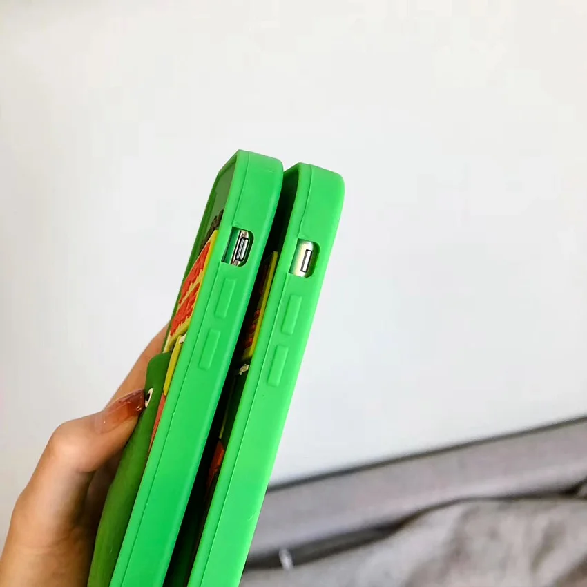 PINK LIPS Japan Korea Super cute green dinosaur 8 7 6 6S Plus 5 5s SE Soft Silicone Case For iPhone X XR XS MAX (1)