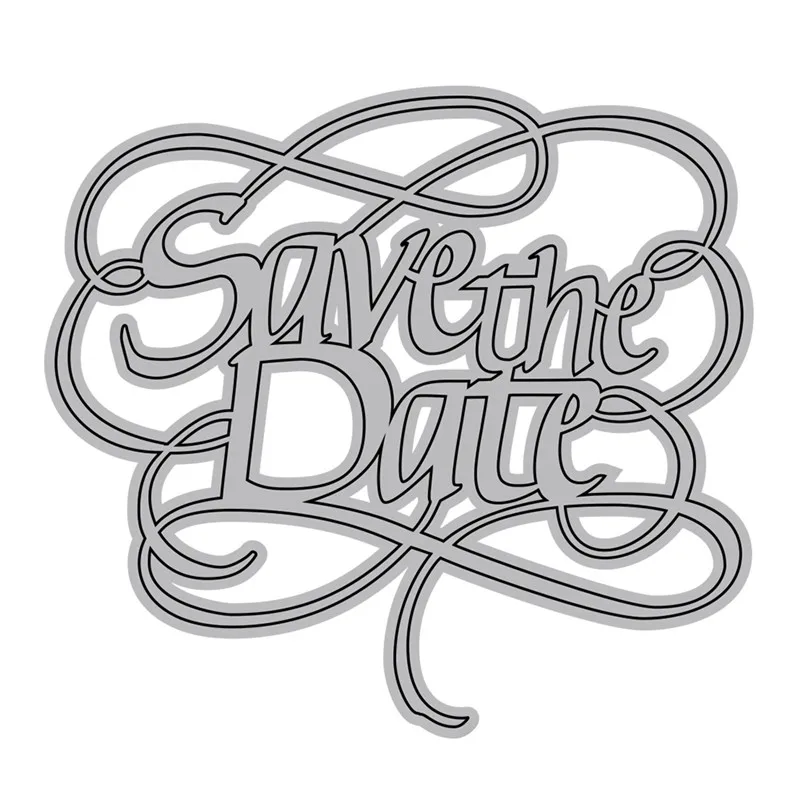 

YaMinSanNiO Save The Date Metal Cutting Dies New 2019 Craft Dies Scrapbooking Paper Die Cut Album Embossing Card Making Decor