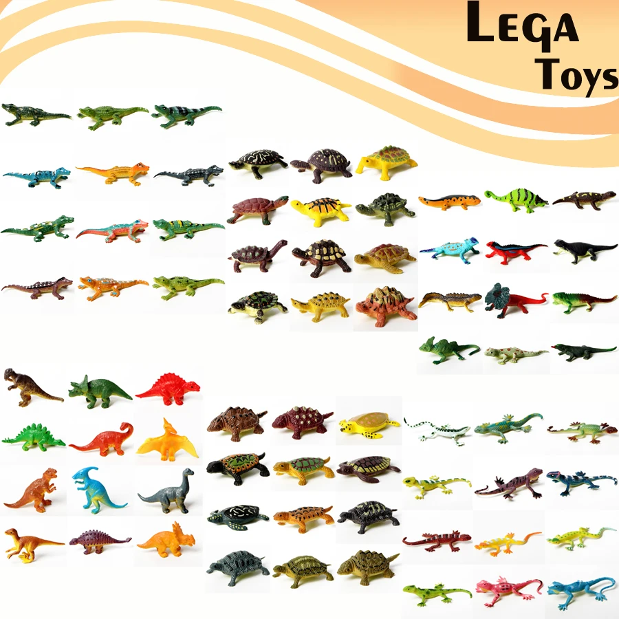 

12 Pieces Educational Realistic Reptile Action Figures Play set with Dinosaur Lizards crocodile Turtle Perfect Party Model Toys