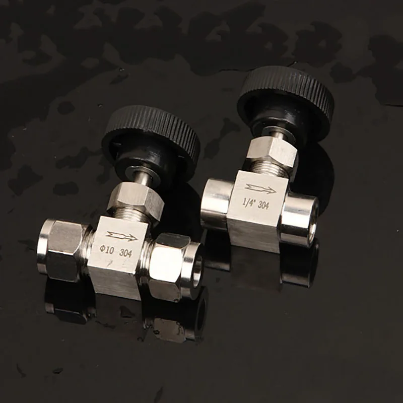 1 шт. D10mm-10mm рукав прямой-через равное регулируемое значение иглы 304 фитинги из