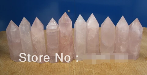 

A 10pcs NATURAL ROSE QUARTZ CRYSTAL POINT HEALING (0601)