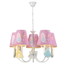 Детские лампы 5 светильник s Принцесса Тема розовая люстра Детский Светильник для спальни светодиодный светильник для детской комнаты MD140055ABB