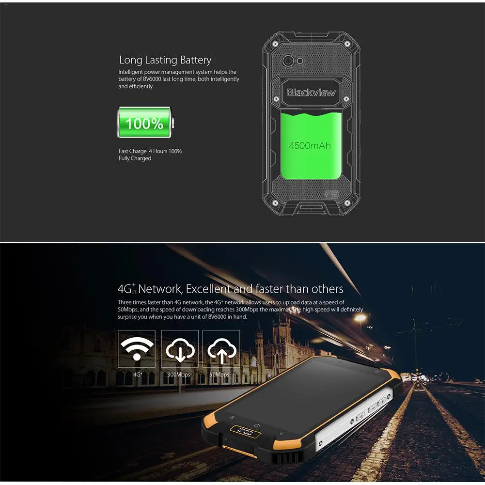 In Original Blackview BV6000 Android 7.0 Mobile Phone MTK6755 Octa Core 3GB+32GB 13MP Glonass IP68 WaterProof Smartphone Stock In Original Blackview BV6000 Android 7.0 Mobile Phone MTK6755 Octa Core 3GB+32GB 13MP Glonass IP68 WaterProof Smartphone Stock