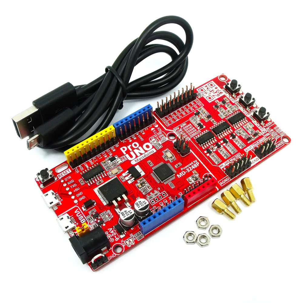 Встроенный ЦАП Massduino UNO Pro R3 для arduino uno r3 совместимый с DAQ 16 бит ADC 4 096 в источник