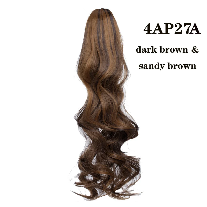 S-noilite длинные волнистые когти на конском хвосте синтетические волосы для наращивания поддельные волосы пони хвост шиньон клип в наращивание волос для женщин - Цвет: 4AP27A