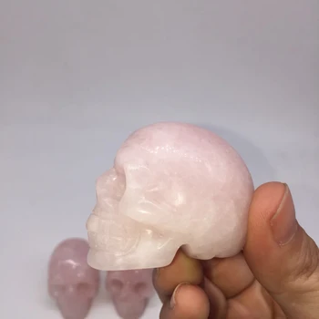 

Crystal Stone Natural Rose Quartz Hand Carved Skulls For Healing