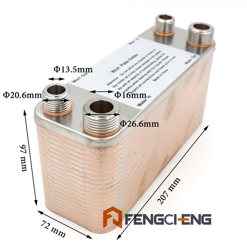 

Homebrew Beer 41 plates wort chiller plate heat exchanger 304 Staineless Steel