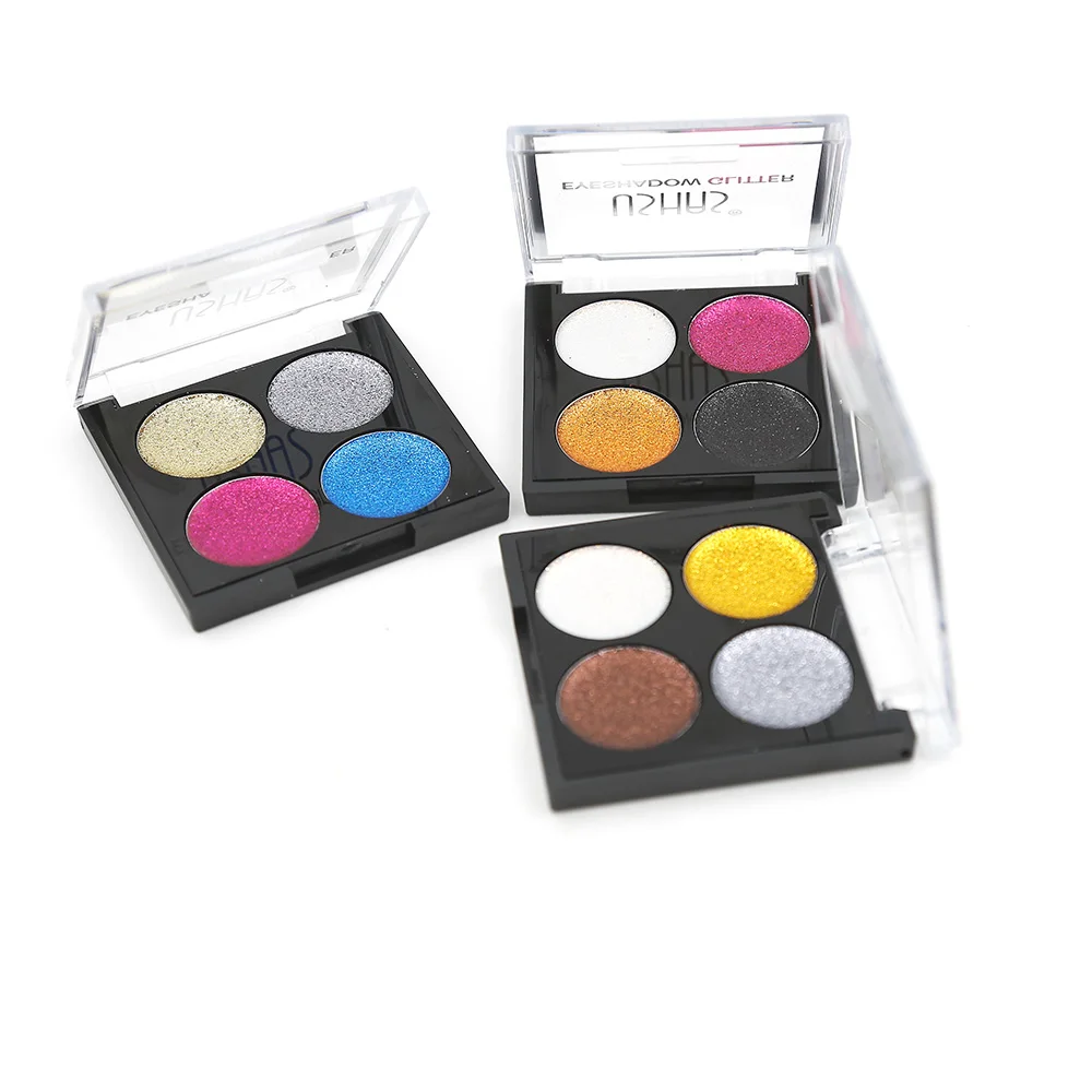 Тени для век блестящие тени 1 шт. 4 цвета макияж Набор теней 3060|glitter eye shadow|glitter