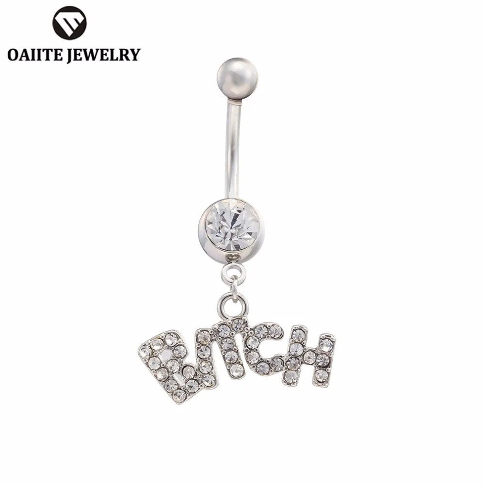 Compare Prices On Letter Belly Button Rings Online Shoppingbuy inside Tummy Piercing Jewellery