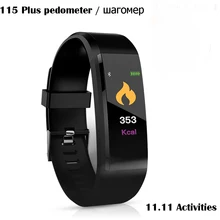 115plus Color OLED Screen Smart Healthy Bracelet IP67 Waterproof Pedometer Tracking Calorie Sleep for Android IOS Smartphones