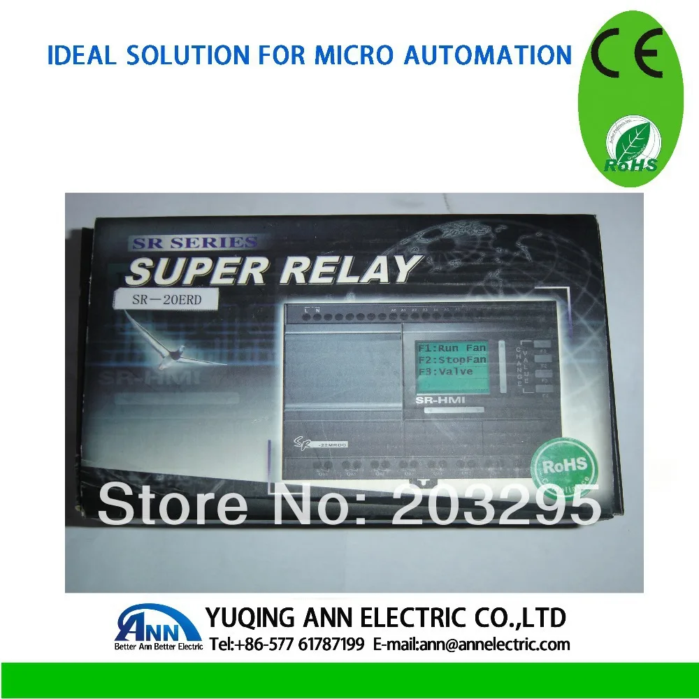 PLC SR-22MRDC с HMI, 12-24VDC 14 точек DC вход(с 8 точек аналогового), 8 точек релейный выход