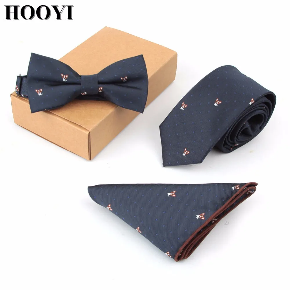  Slim Ties for men Party Neck Tie Set Bowtie Pocket square Handkerchief Wedding Gift Necktie Butterf