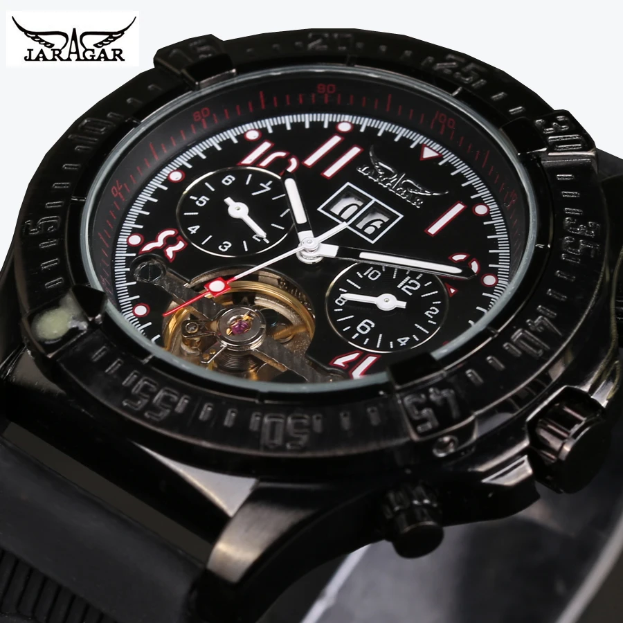 2018 JARAGAR Gear Black Rubber Band Men Watch Top Brand Luxury New Fashion Self-winding Automatic Mechanical Wrist Men's Watch 2018 JARAGAR Gear Black Rubber Band Men Watch Top Brand Luxury New Fashion Self-winding Automatic Mechanical Wrist Men's Watch