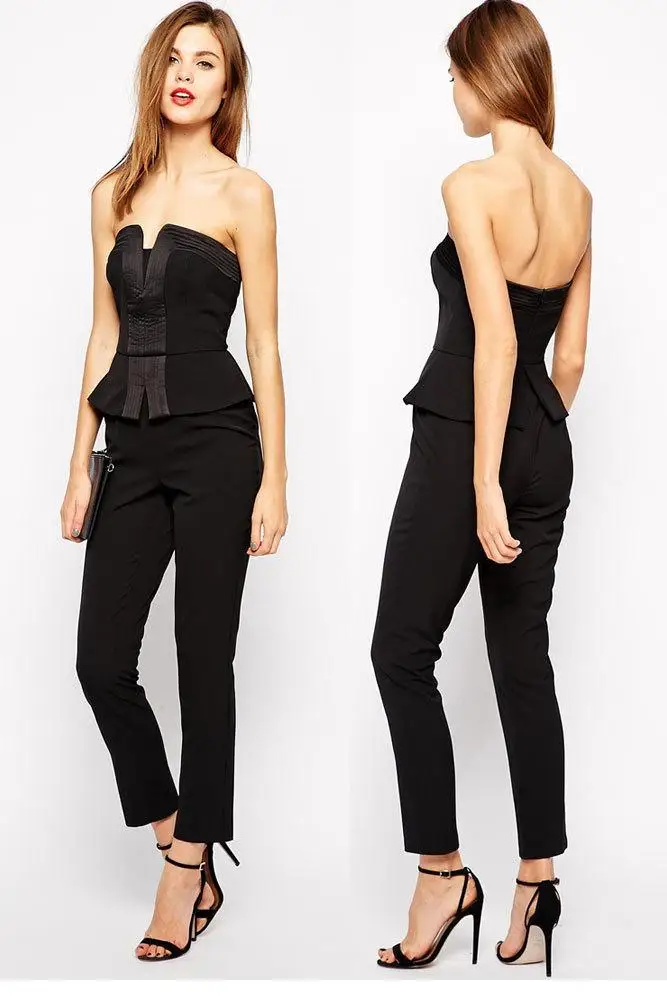 black corset jumpsuit