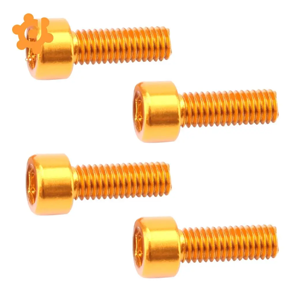 4Pcs Water Bottle Cage Screws Aluminum Alloy Bike Holder Screws for water cage Enhancement Bicycle Water Bottle Accessories