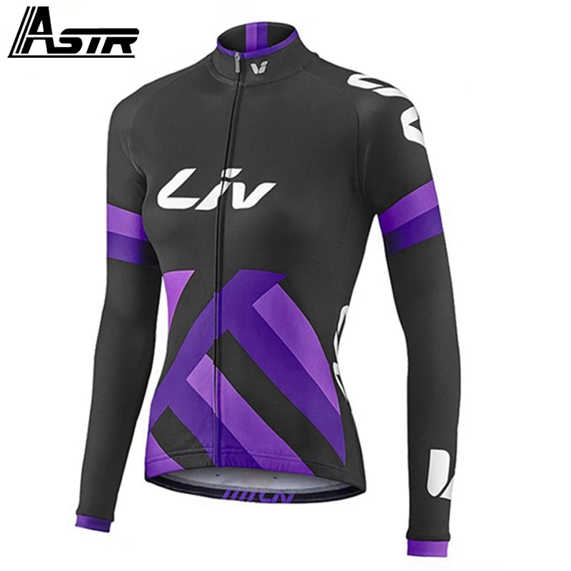 2017 LIV Winter Thermal Fleece Women's Cycling Jersey Full Zipper Road